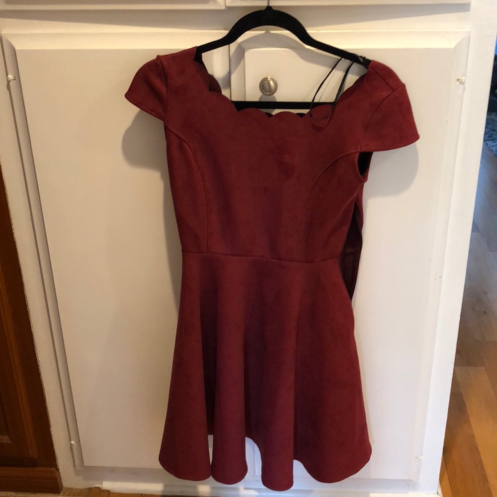 Lulus suede skater dress